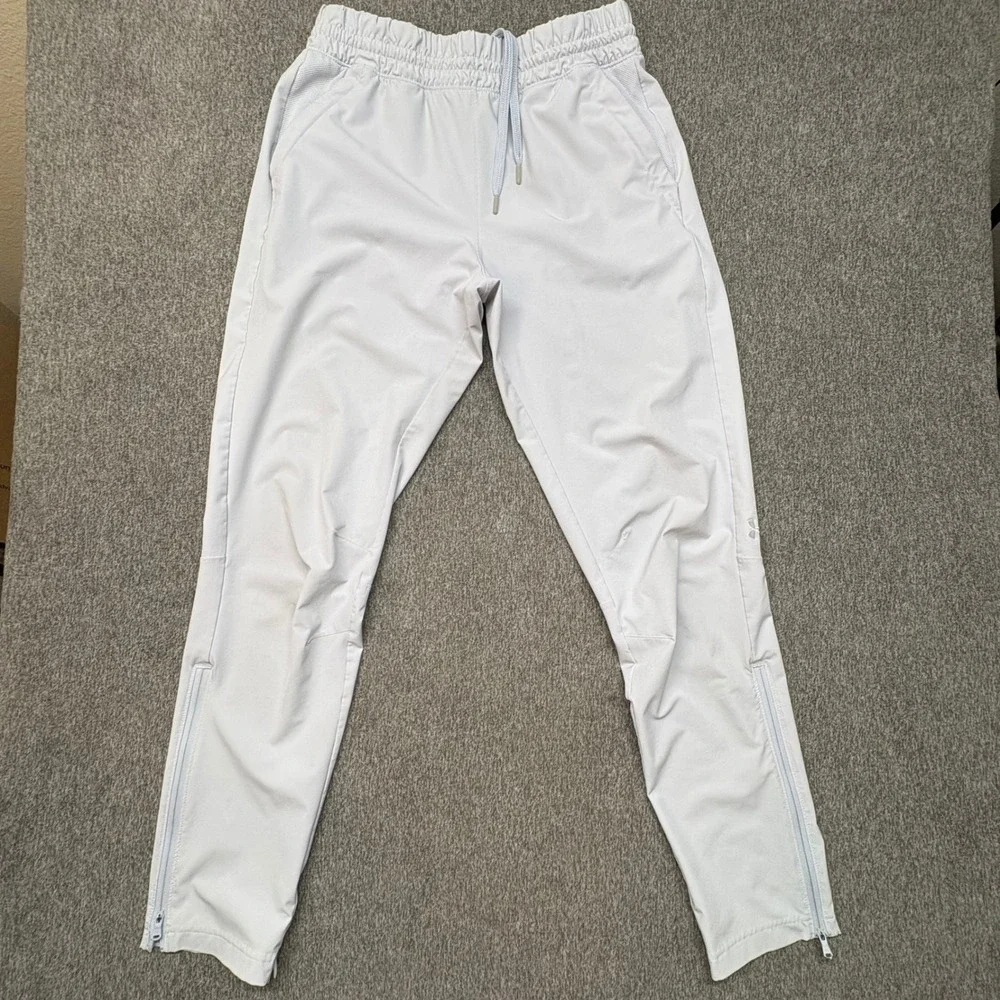 Under‎ Armour Mens Squad Warm-Up Pants Gray Medium Tall Tapered Zip Ankle